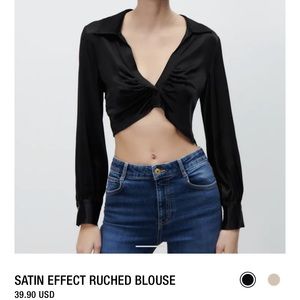 Zara Satin Top. Current Season. Missed return date. Size M